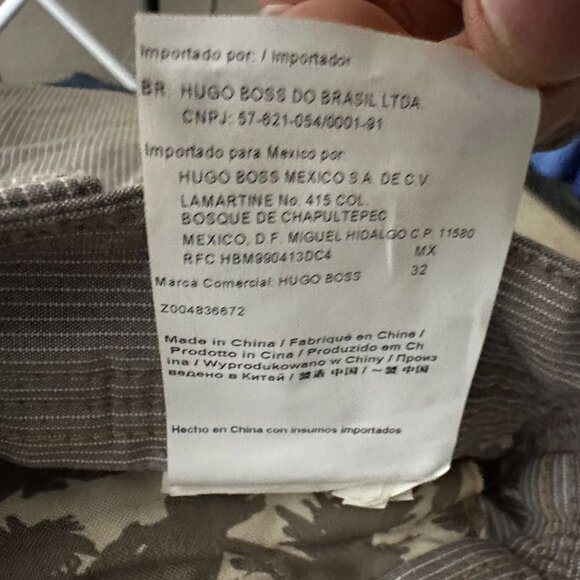 Hugo Boss Orange Grey Slim Straight Chino Pant Men 34x31 Dress Designer Prep - Picture 5 of 13